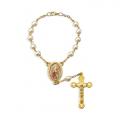  ST. CHRISTOPHER AUTO ROSARY IMITATION PEARL BEADS 